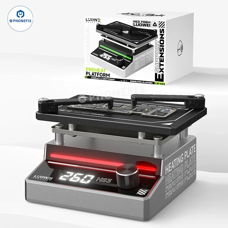 LUOWEI HS3 PCB heating platform by PHONEFIX with heating surface for removing IC glue from phone PCBs