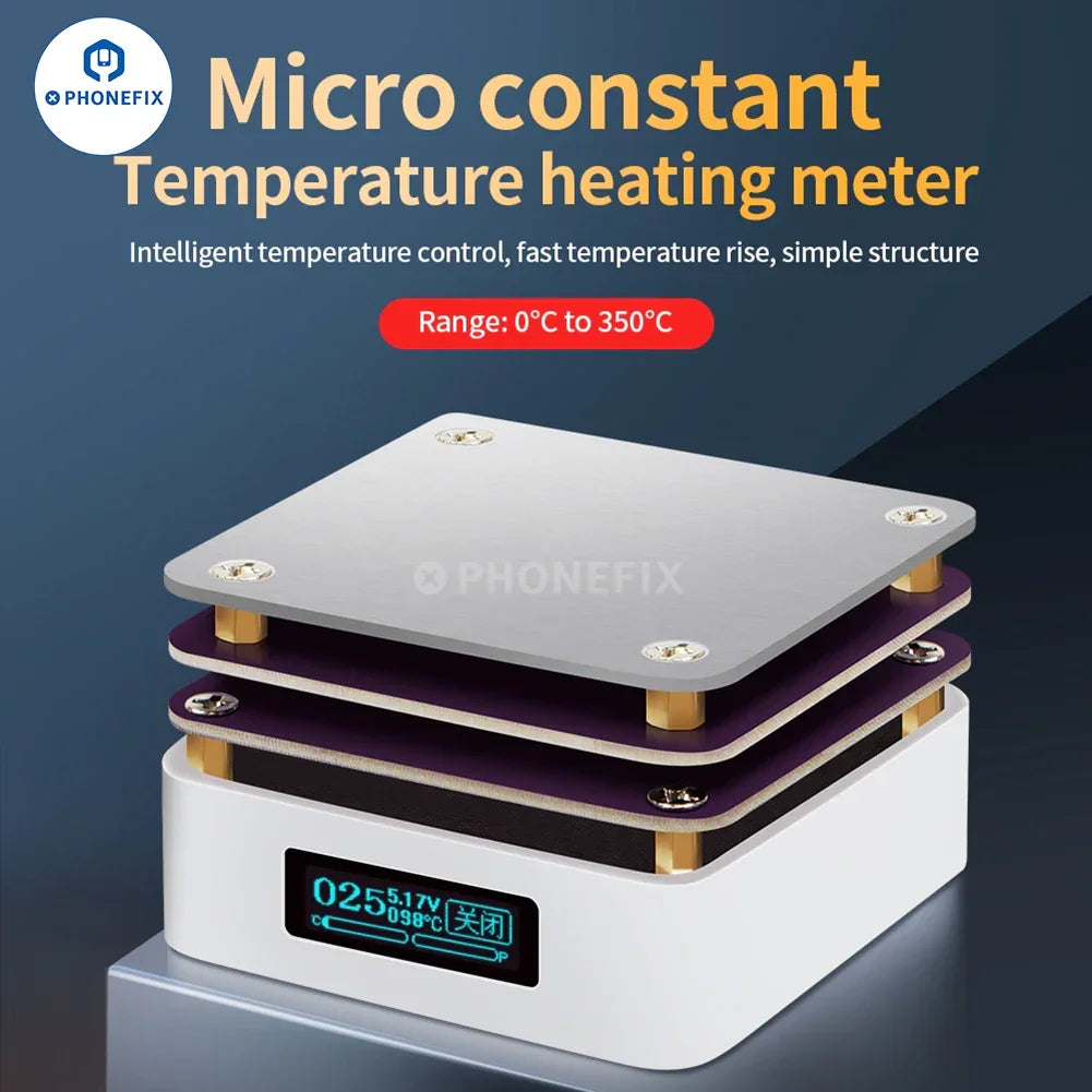 PHONEFIX Mechanic IX5 Ultra PCB Heating Platform for iPhone X-15 Pro Max, used for preheating and repair processes