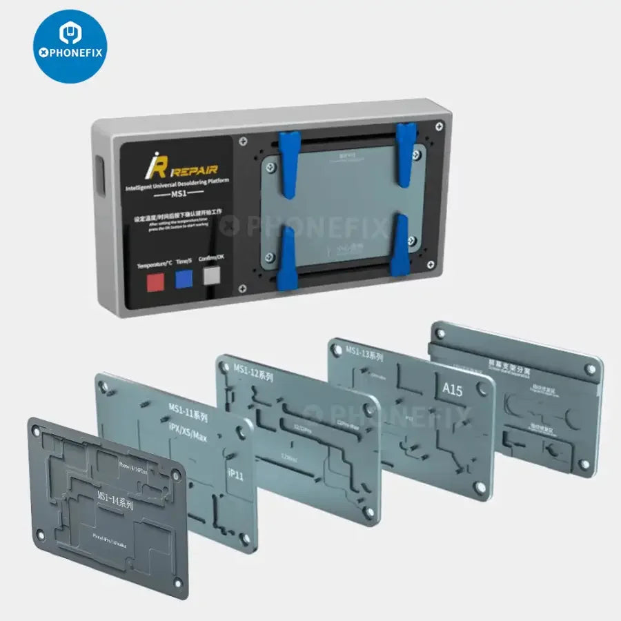 Station de préchauffage à souder iRepair MS1 pour iPhone X à Pro Max, plateforme de chauffage de circuit imprimé de PHONEFIX, utilisée pour la réparation de téléphones.