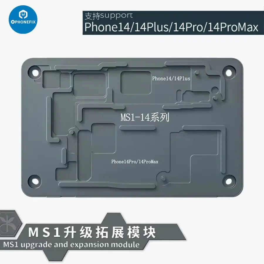 Station de préchauffage à souder iRepair MS1 pour iPhone X à 16 Pro Max, plateforme de chauffage de circuit imprimé par PHONEFIX pour la réparation de téléphones.
