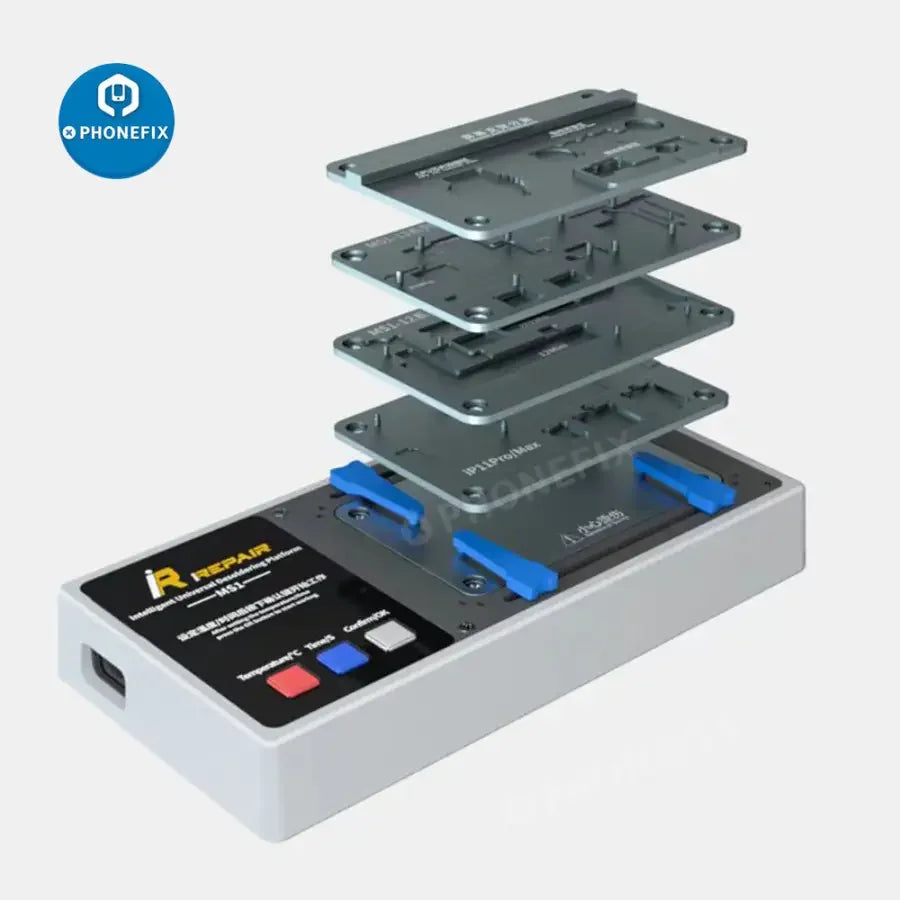 Station de préchauffage à souder iRepair MS1 pour iPhone X-16 Pro Max, plateforme de chauffage de circuit imprimé de PHONEFIX, utilisée pour la réparation de téléphones.