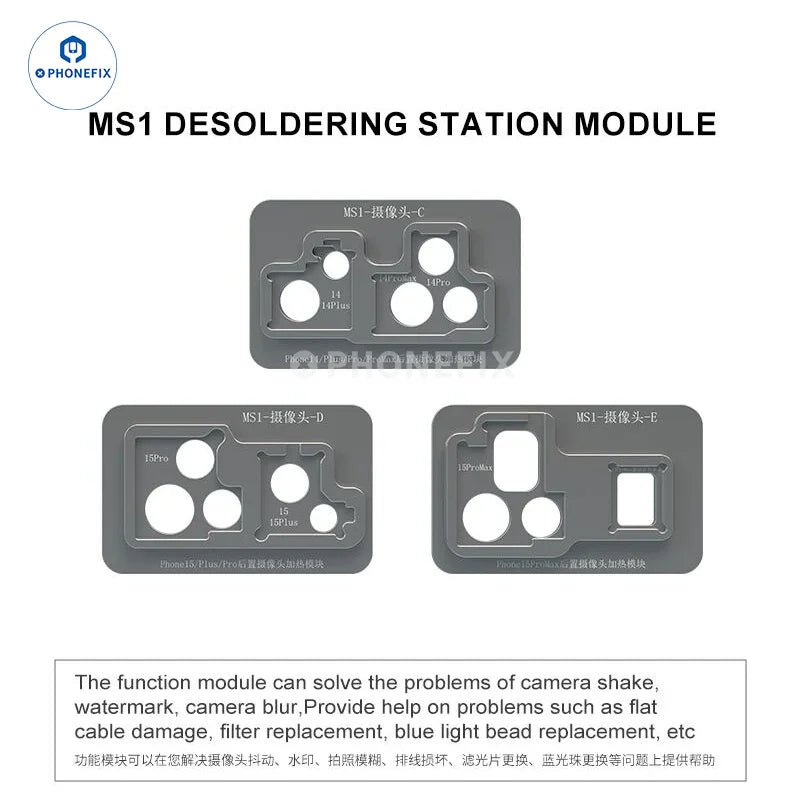 Station de préchauffage à souder PHONEFIX iRepair MS1 avec plateforme chauffante pour circuit imprimé, utilisée pour la réparation des iPhone X à 16 Pro Max.
