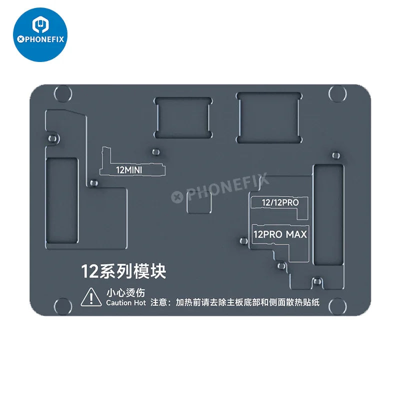 XZZ L2023 intelligent desoldering station with PCB heating platform for iPhone X to Pro Max by PHONEFIX, used for phone repair.