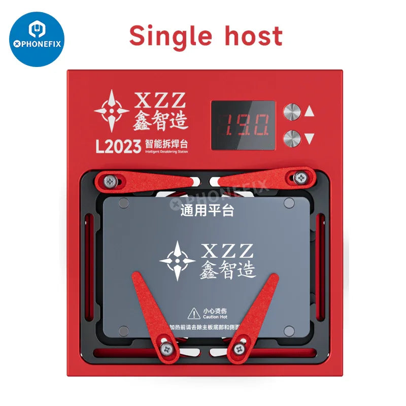 XZZ L2023 Intelligent Desoldering Station with PCB heating platform for iPhone X to Pro Max by PHONEFIX, used for phone repair.