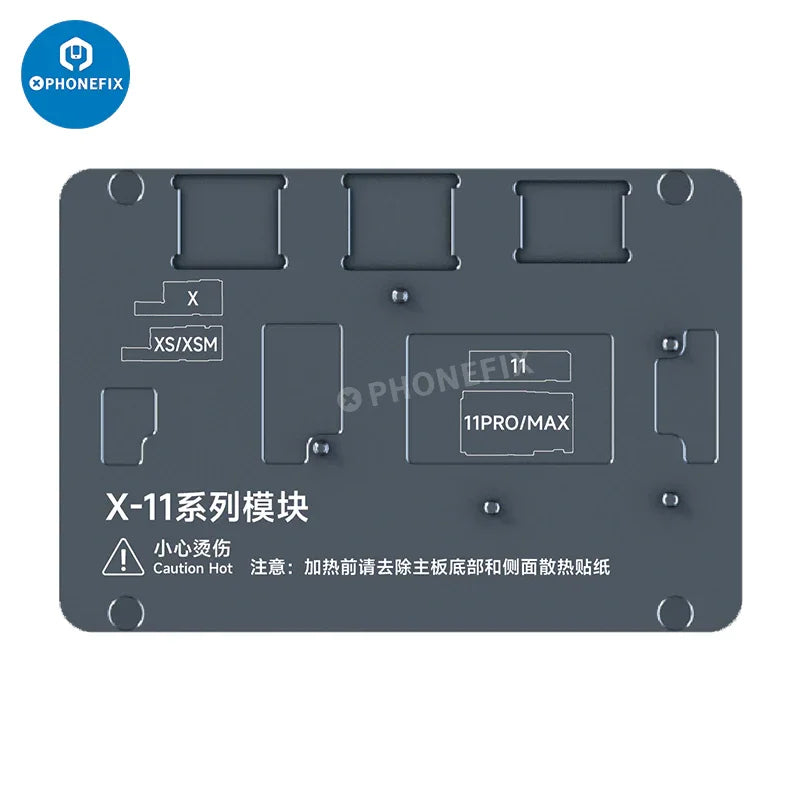 XZZ L2023 Intelligent Desoldering Station for iPhone X to Pro Max, PCB heating platform by PHONEFIX, used for electronic repairs.