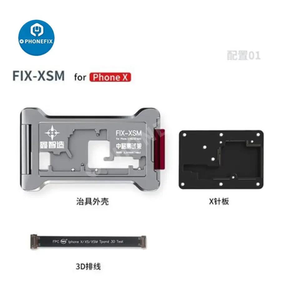 Bastidor de prueba por capas de placa base XZZ para iPhone X-16 Pro Max, dispositivo de separación de PCB de PHONEFIX, utilizado para la reparación y prueba de teléfonos.