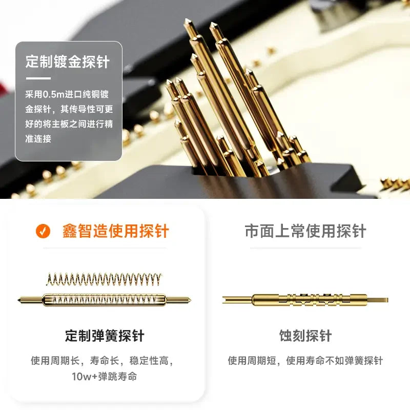 Xinzhizao 4-in-1 motherboard layered test fixture for iPhone 14 series, PCB separating fixture by PHONEFIX, used for device repair.