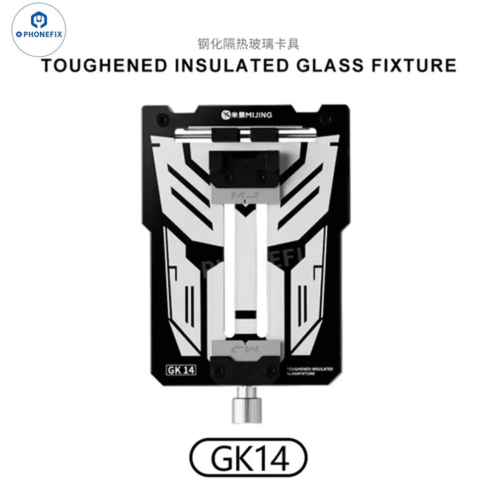 MiJing GK11-19 motherboard repair fixture with insulated glass, PCB separating fixture for phone repair, by PHONEFIX.