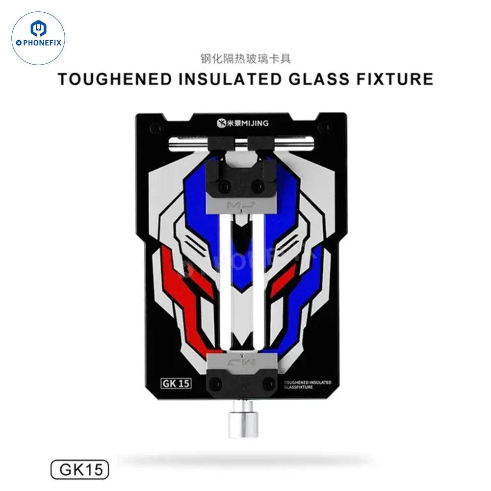 MiJing GK11-19 motherboard repair fixture with insulated glass for PCB separation, designed for precise electronic repairs.