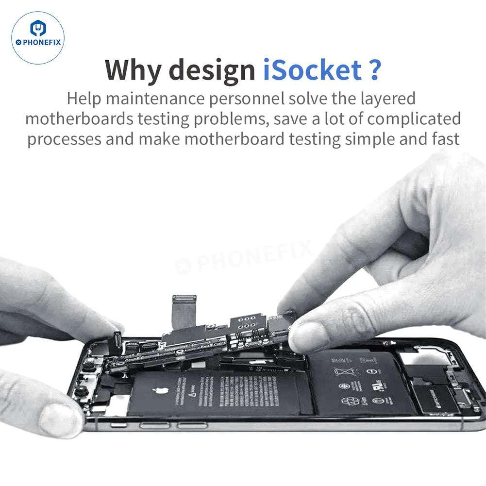 QianLi iSocket iPhone 16 Series 4-in-1 motherboard layered test fixture for PCB separation by PHONEFIX.