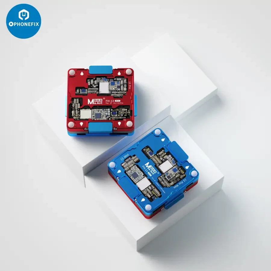 MaAnt M13 motherboard layered test fixture for iPhone 13 Pro Max, PCB separating fixture by PHONEFIX, used for testing iPhone 13 Pro Max.
