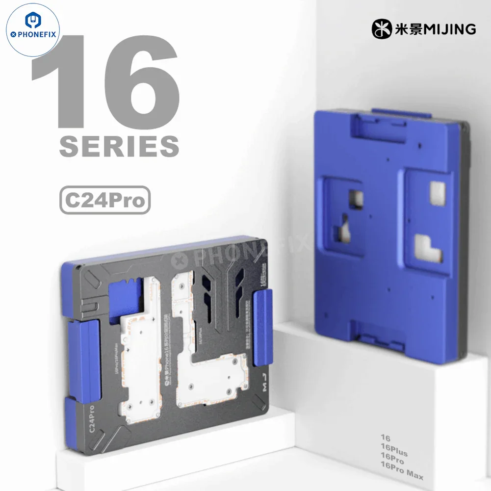 MIJING C24Pro iPhone 16 Series middle layer test fixture for PCB separation, by PHONEFIX, shown in the image.