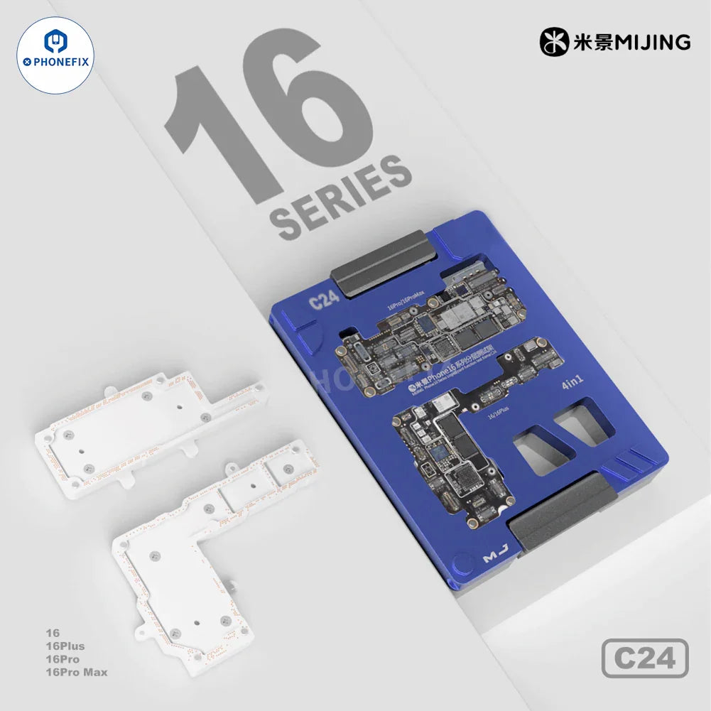 MIJING C24Pro iPhone 16 Series middle layer test fixture for PCB separation, designed by PHONEFIX.