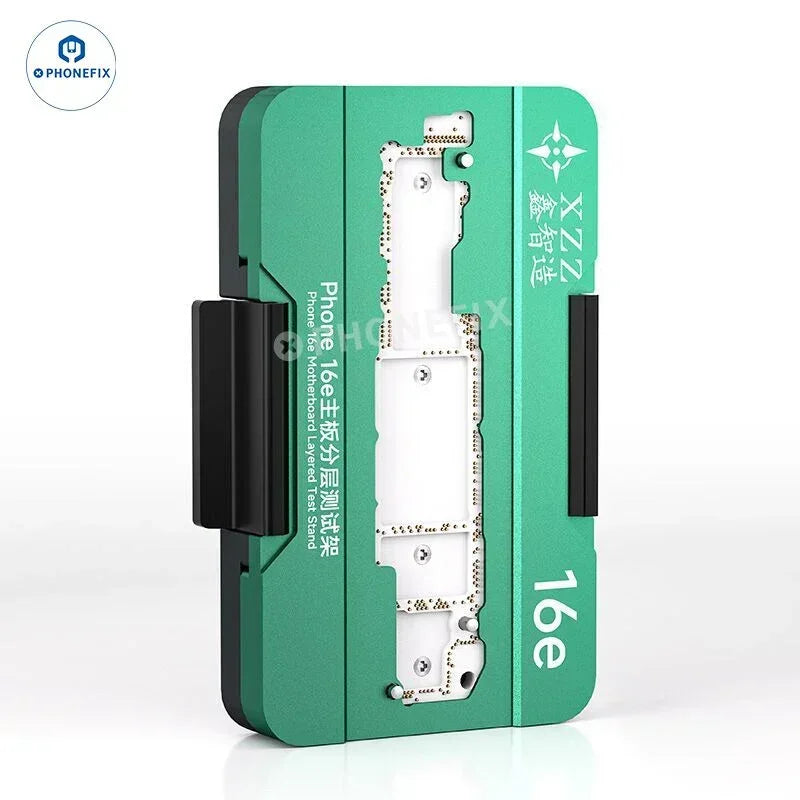 Estructura de prueba por capas para la placa base del iPhone X-16 Pro Max de PhoneFix, dispositivo de separación de PCB para pruebas electrónicas precisas.