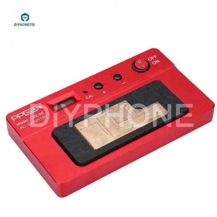 PhoneFix PPD120 pre-heating platform for iPhone motherboard de-soldering, PCB soldering tool with digital temperature control.