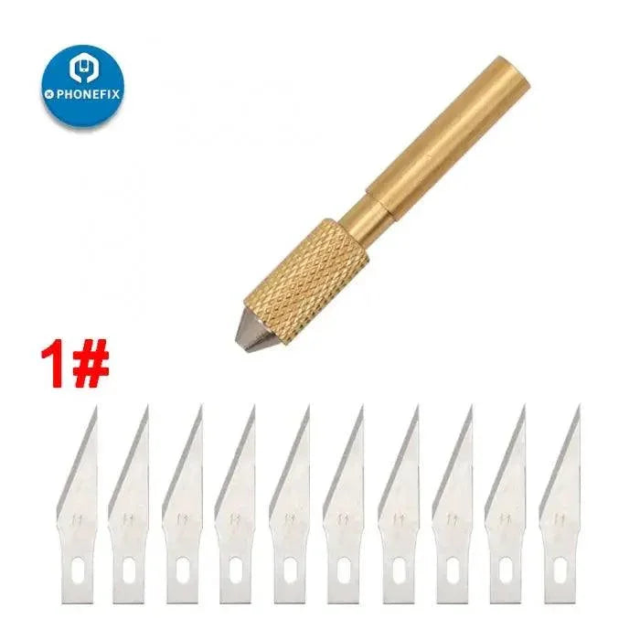 PHONEFIX 936 PCB Soldering Iron with heating scraper for UV glue removal and soldering tasks, 60W, 110V US.