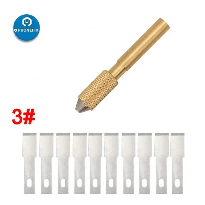 PHONEFIX 936 soldering iron with heating scraper for PCB repair and UV glue removal, 60W, 110V US plug.