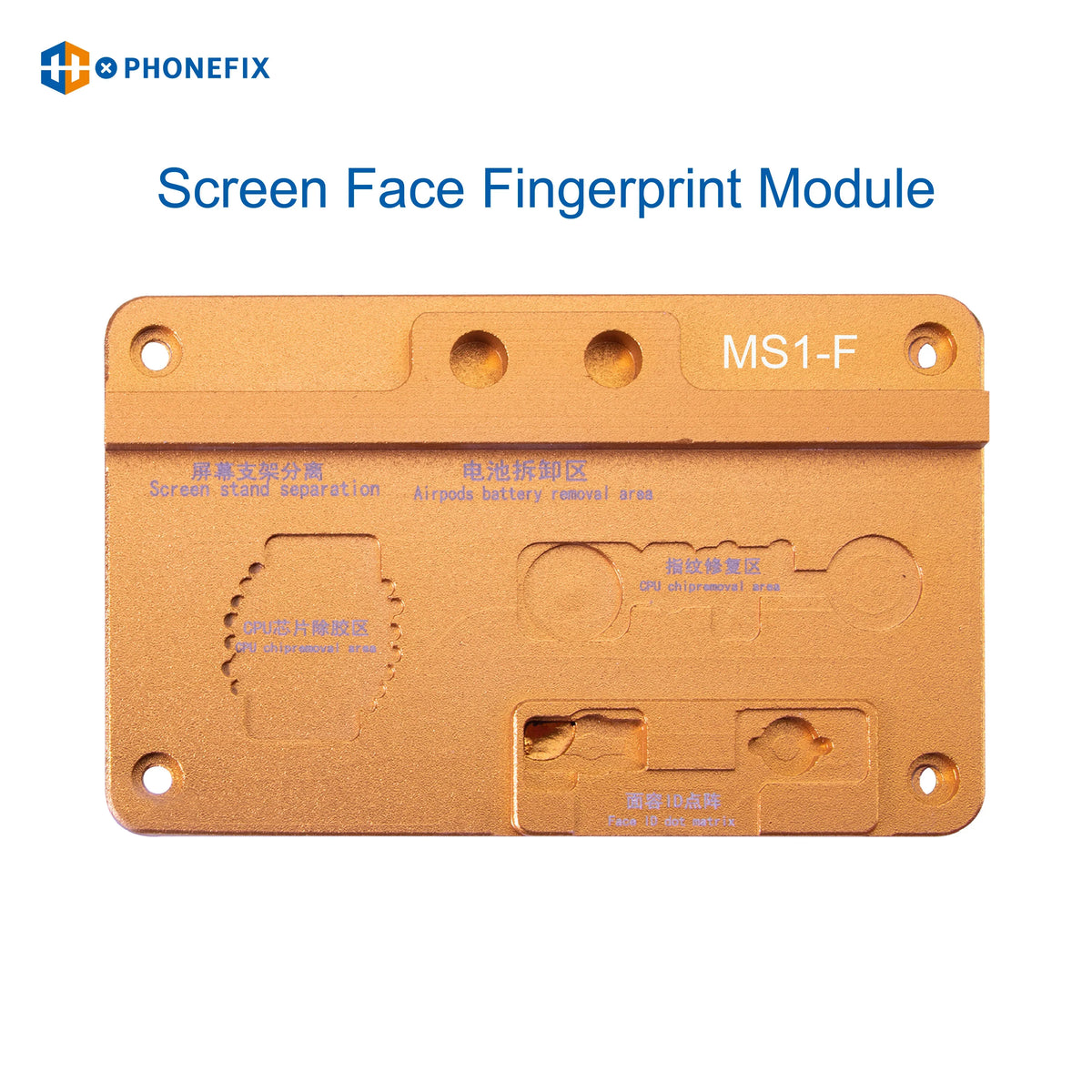 PHONEFIX multifunctional desoldering station for iPhone X, PCB soldering tool with adjustable temperature and precision tips.