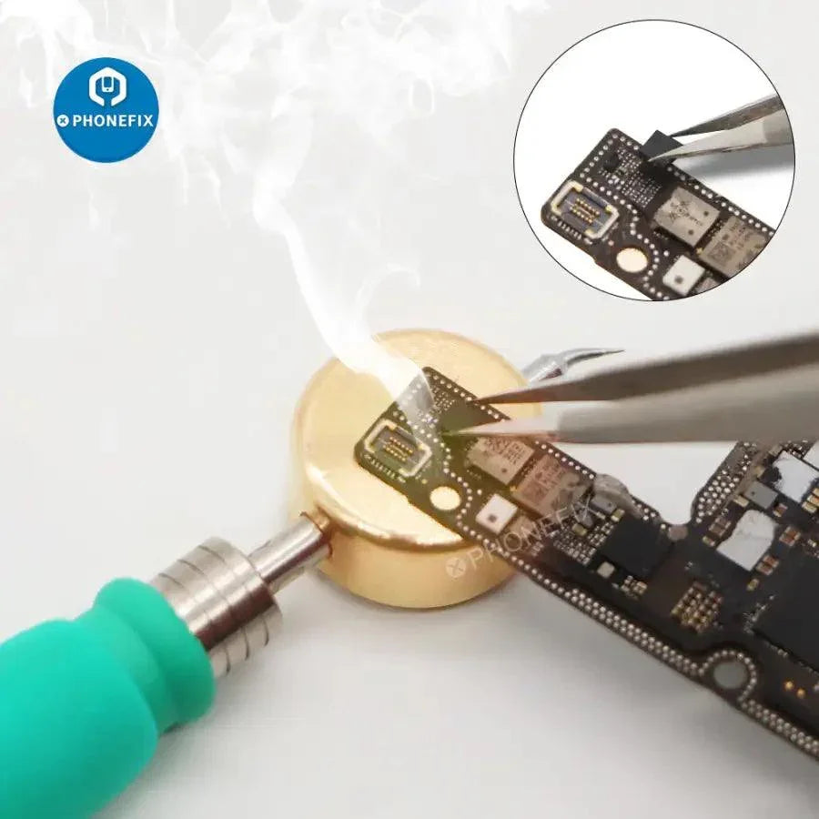 Small copper pre-heating mini head for JBC C210 C245 soldering iron tips, part of PHONEFIX PCB soldering tools.