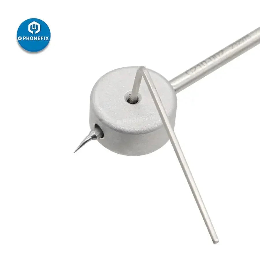 Small copper pre-heating mini head for JBC C210 C245 soldering iron tips, used in PCB soldering by PHONEFIX.