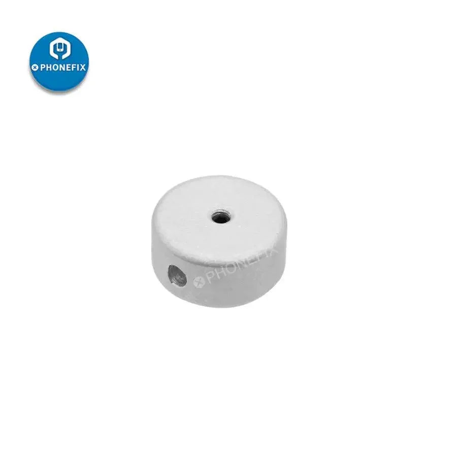 Small copper pre-heating mini head for JBC C210 and C245 soldering iron tips, used for precise PCB soldering.