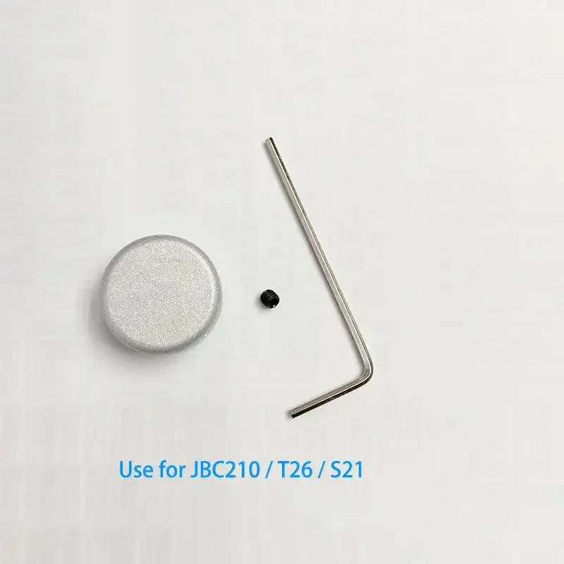 Small copper pre-heating mini head for JBC C210 and C245 soldering iron tips, designed for precise PCB soldering.
