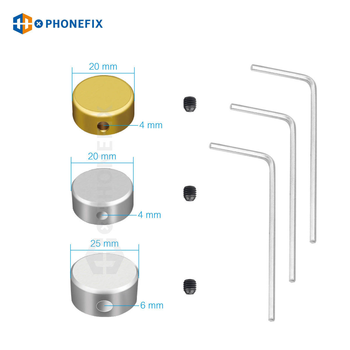 Small JBC C210 C245 soldering iron tip pre-heating mini head for PCB soldering tools by PHONEFIX, ideal for precise electronics work.