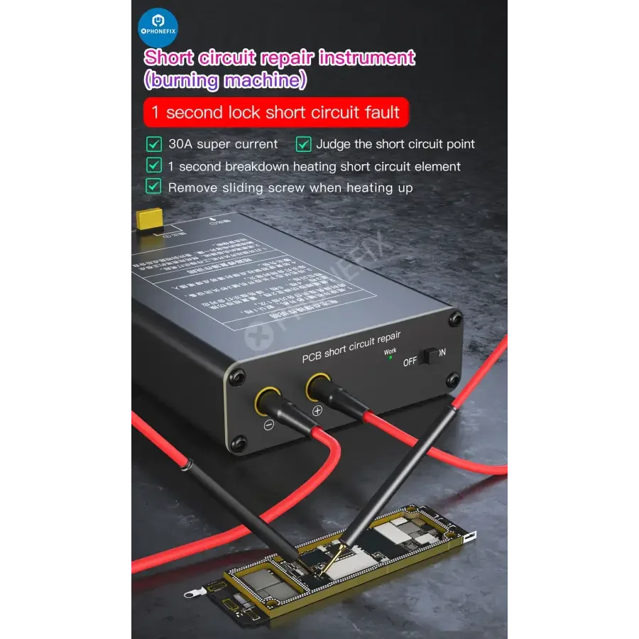 I2C DL-03S Mini Spot Welder Machine for battery short circuit repair, compact PCB soldering tool by PHONEFIX.