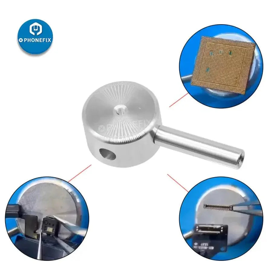 Mini ironing table heater platform for 936 soldering tip, compatible with PHONEFIX PCB soldering tools, used for precise soldering.