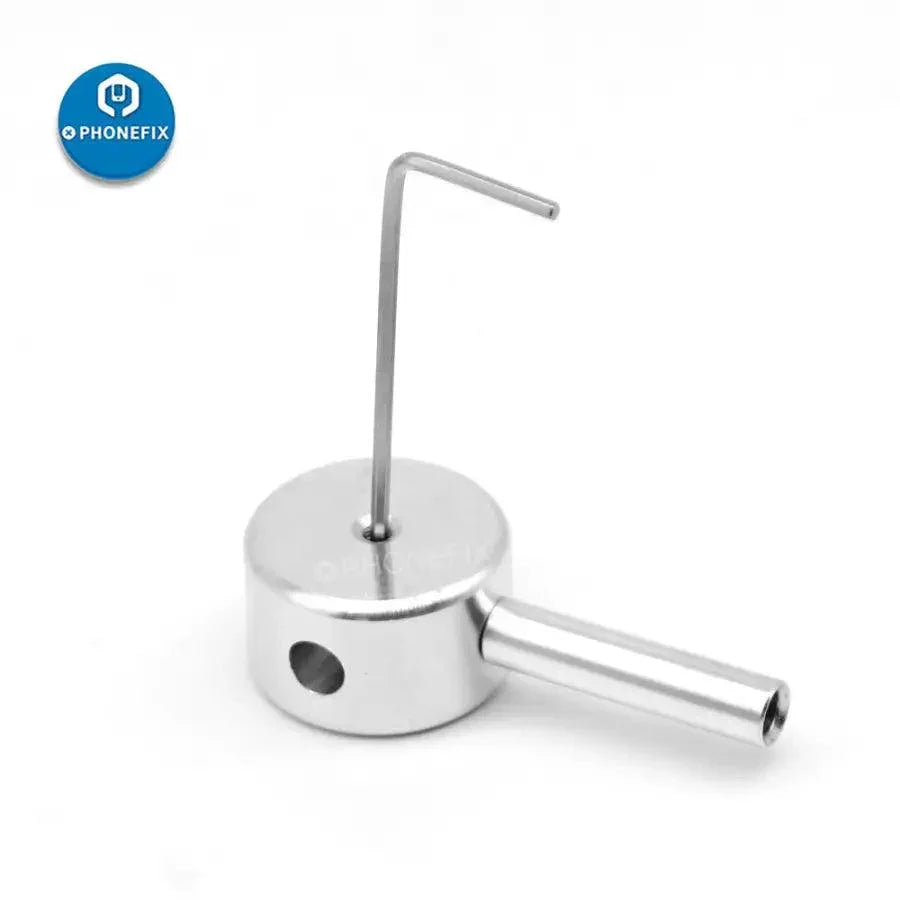 Phonefix mini ironing table for PCB soldering, small heater platform designed for 936 soldering tip, used in electronic repair.