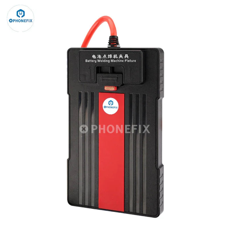 PHONEFIX W23 universal battery fixture for spot welding machine, used for PCB soldering and battery repairs, shown in the image.