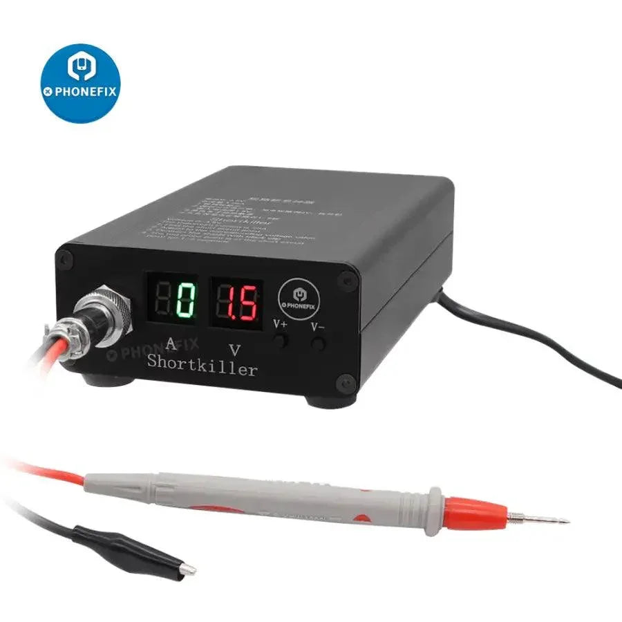 PHONEFIX Fonekong Shortkiller Box PCB soldering tool for short circuit burning and repair on electronic circuit boards.