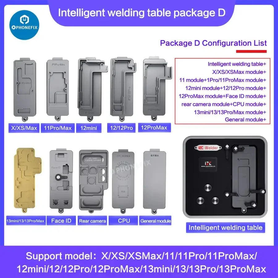 PhoneFix i2C-Welder intelligent desoldering platform for iPhone X-14 Pro Max, a PCB soldering tool with 7-in-1 functionality.