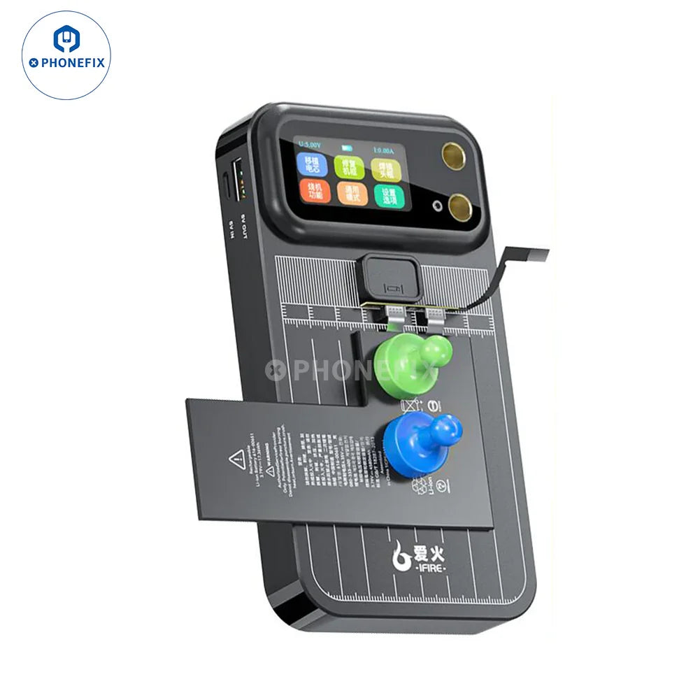 PHONEFIX MC1 mini spot welding machine for iPhone battery flex repair, compact PCB soldering tool with precision welding capabilities.