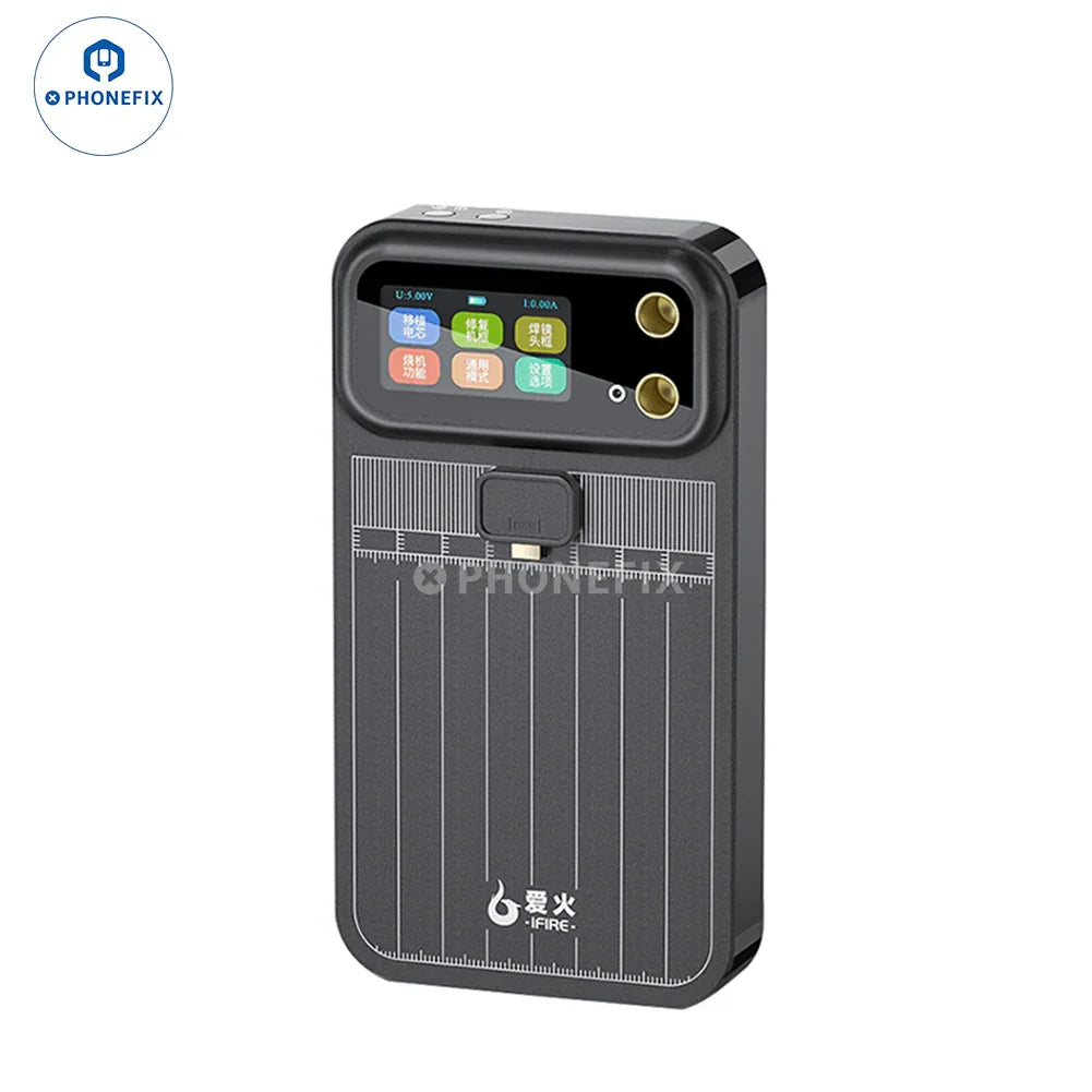 PhoneFix MC1 mini spot welding machine for iPhone battery flex repair, compact PCB soldering tool for precise welding tasks.