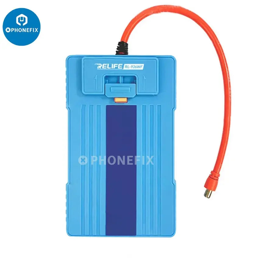 Relife RL-936WF Battery Spot Welding Machine Fixture for PCB soldering, used for precise battery welding tasks.