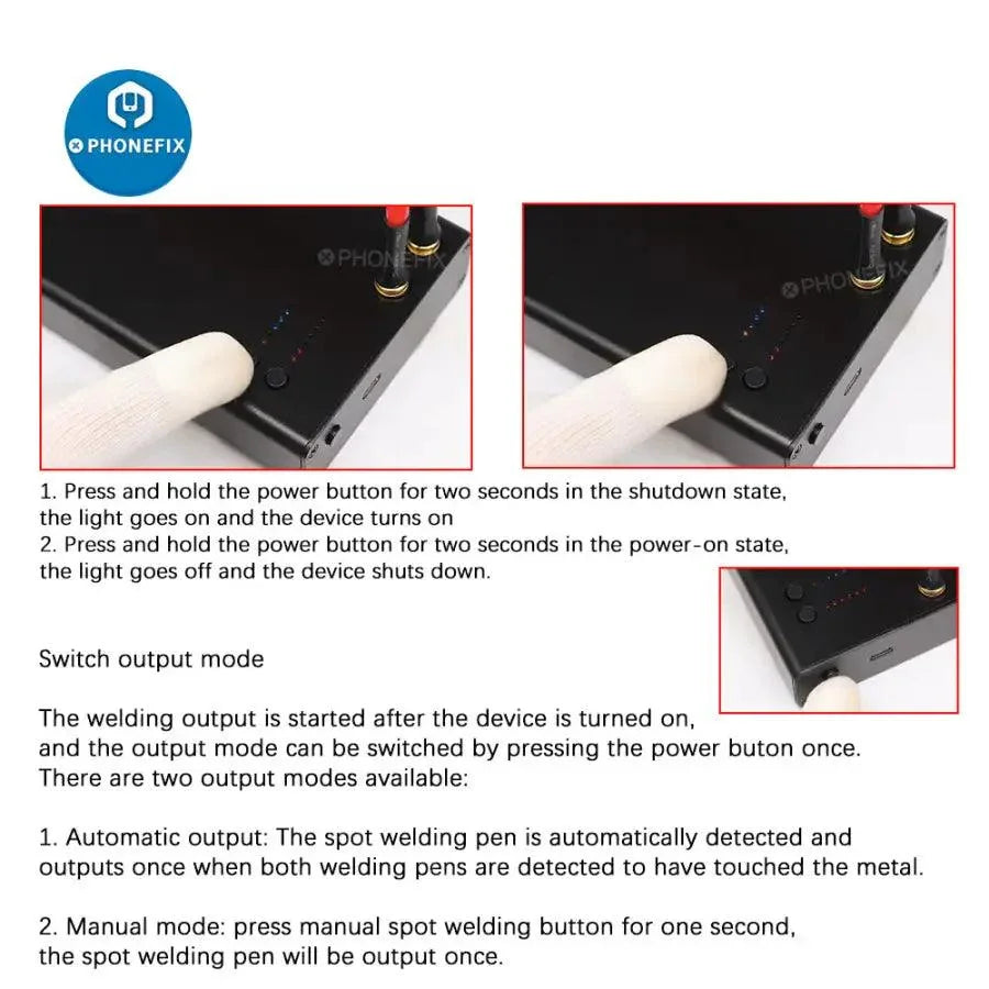 Portable 3GOA Spot Welder 650A by PHONEFIX for DIY battery repair and PCB welding, compact and easy to use.