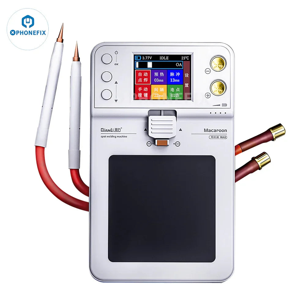 PHONEFIX Macaron Max spot welding machine for iPhone battery pop-up repair, PCB soldering tool for precise electronic repairs