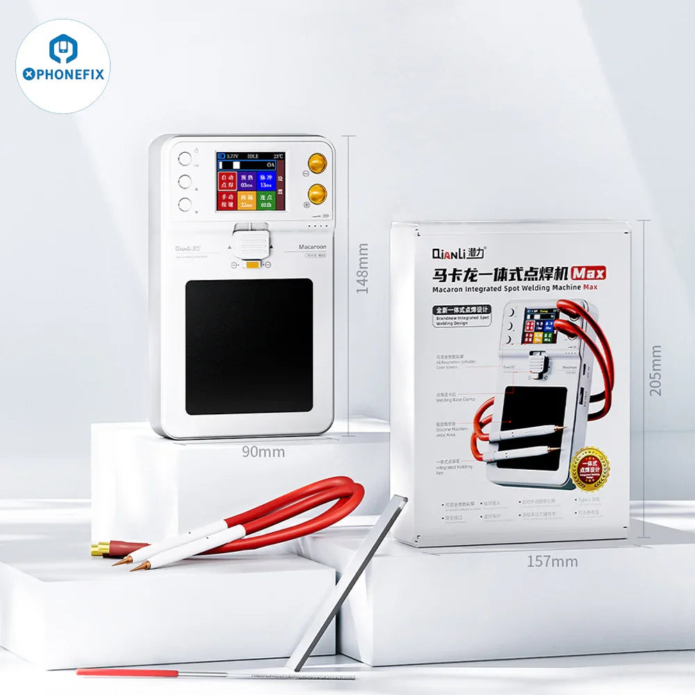 PHONEFIX Macaron Max Spot Welding Machine for iPhone battery pop-up repair, PCB soldering tool for precise electronic repairs