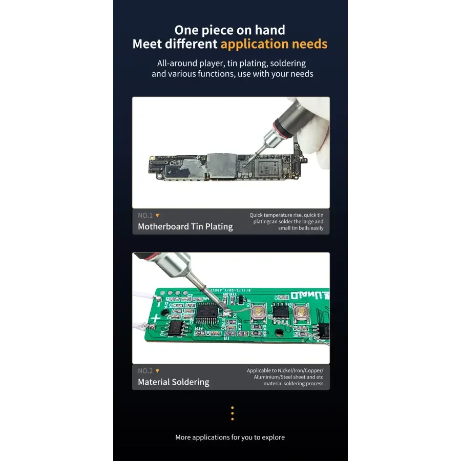 Fer à souder nano électrique MEGA-IDEA 20W à charge rapide pour la réparation et le soudage de circuits imprimés, marque PhoneFix, outil de soudage compact pour l'électronique.