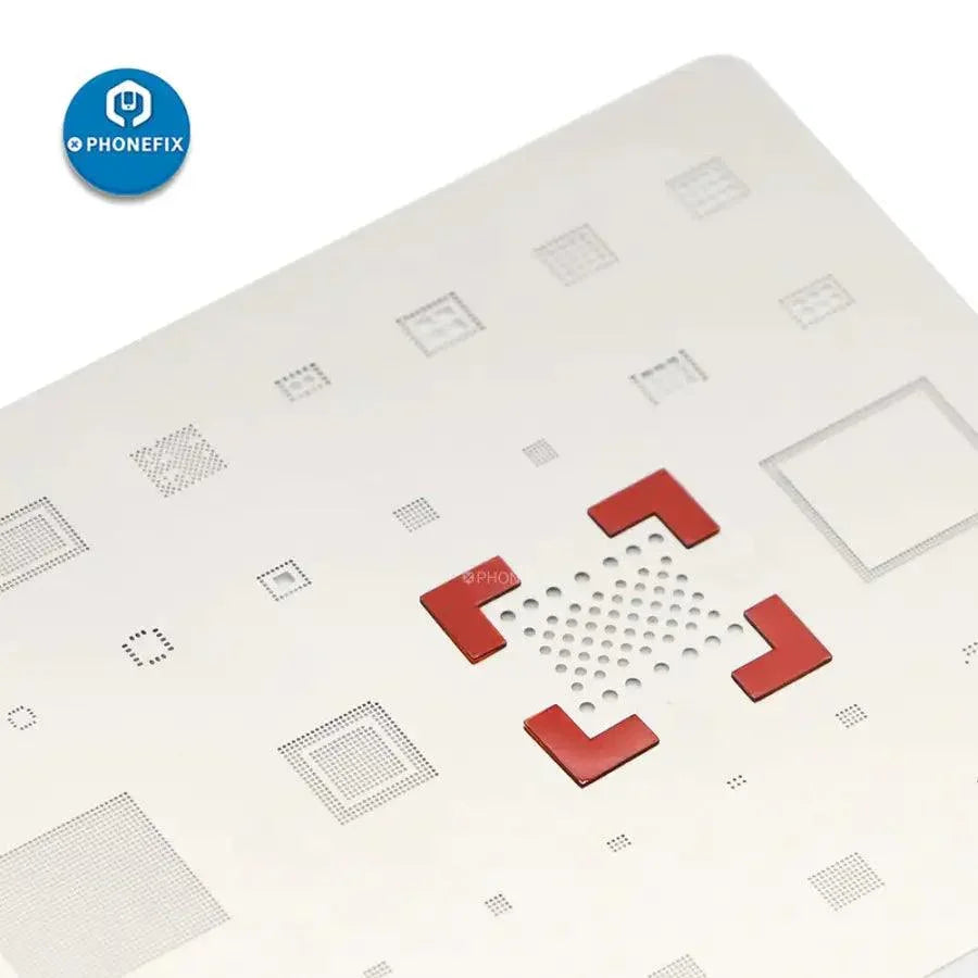 Set of 50 PHONEFIX 3D Tin Planting Net Repair Chips for phone screen fixing and damage repair, shown in the image.