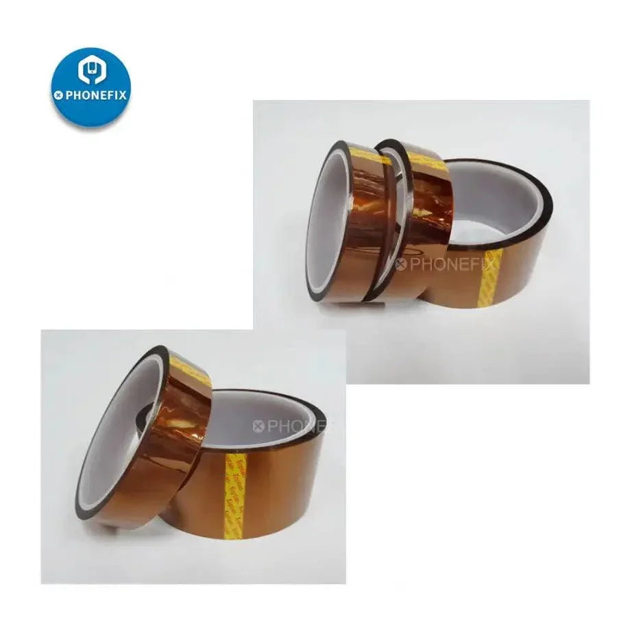 Polyimide heat resistant adhesive tape for phone BGA soldering, PhoneFix brand, 2mm width, 33m length, used in phone repair.