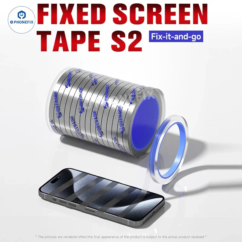 PHONEFIX S2 Fixed Screen Tape Phone LCD Back Cover Assembly Tool for mechanic repairs, used on mobile phone screens.