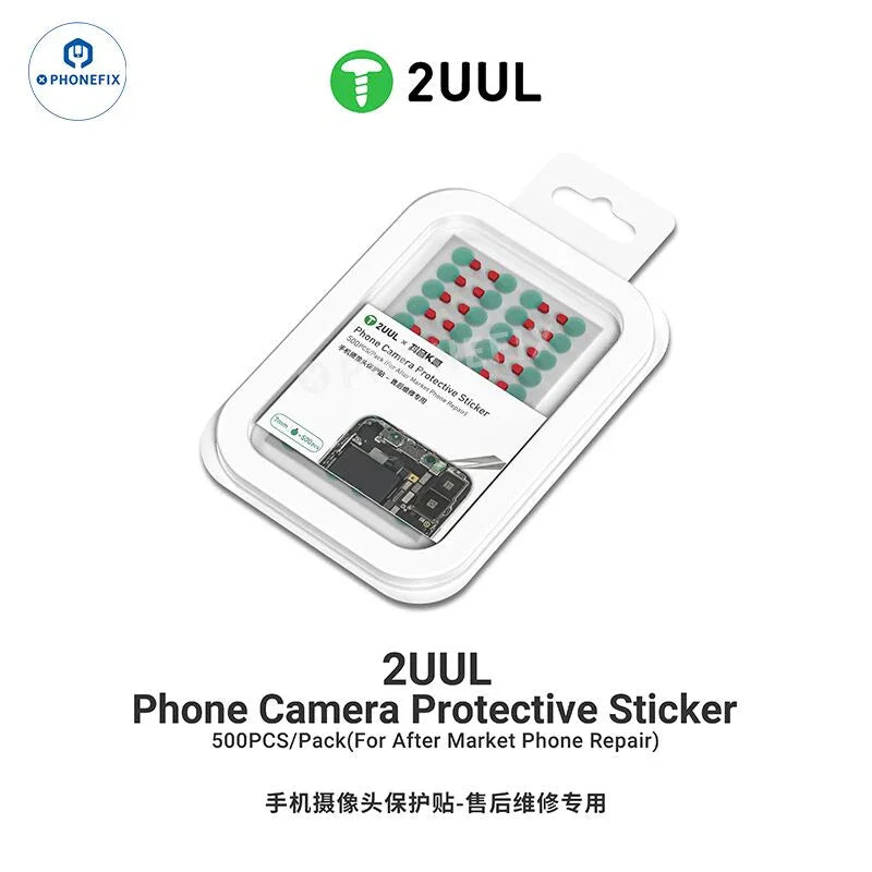 Set of 1000 PHONEFIX 7mm and 12mm phone camera dot matrix MIC protective stickers, compatible with phone consumables.