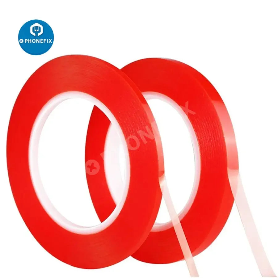 PhoneFix 5/10mm heat-resistant double-sided adhesive tape for phone repair, shown cut and ready for application.