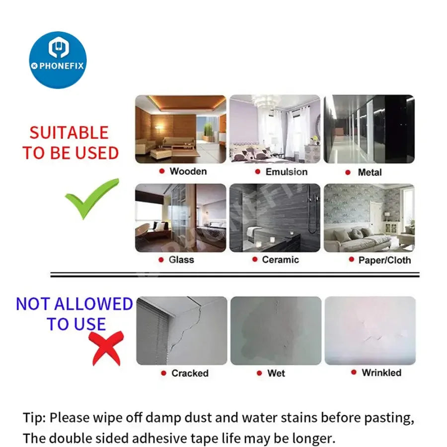 PhoneFix heat-resistant double-sided adhesive tape for phone repair, 5/10mm, used for securing components in mobile device fixes.