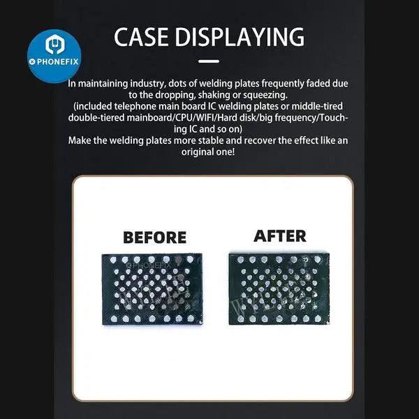 WYLIE Dot-Repairing Soldering Lug for Phone Welding Plates repair, used for phone repair and soldering tasks.