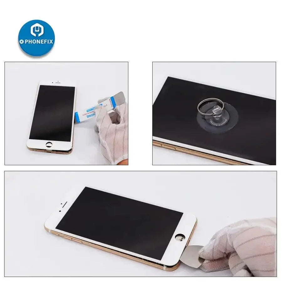 PhoneFix 8-in-1 metal prying and opening tools set for phone and tablet repair, includes various tools for opening electronic devices.