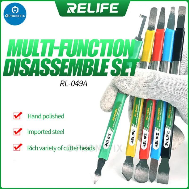 PHONEFIX RL-049A multi-function prying knife with double-headed design, used for phone opening and scraping tasks.