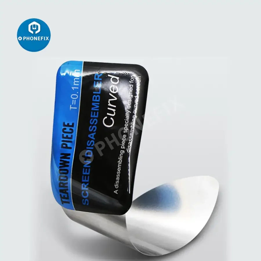 PHONEFIX curved LCD screen opening metal pry tool for phone disassembly and repair, designed for opening phones safely.